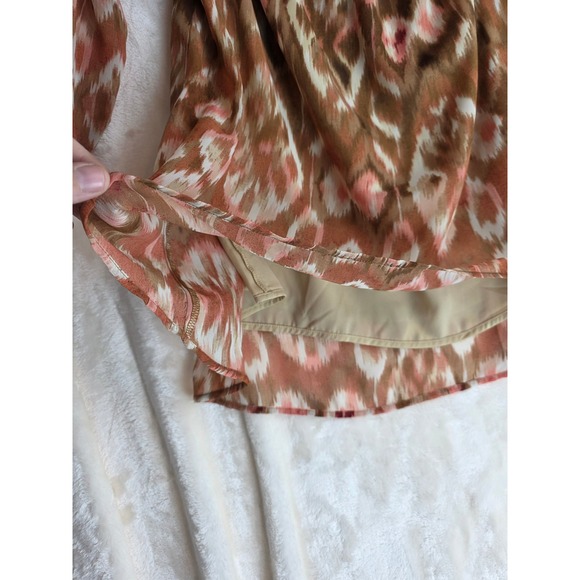 Shyanne‎ Off The Shoulder Smocked Neck Boho Print Blouse Top Size L - Picture 5 of 6